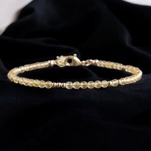 Citrine Beaded Gold Bracelet. New.